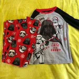 Boys Star Wars fleece PJs Christmas pajamas